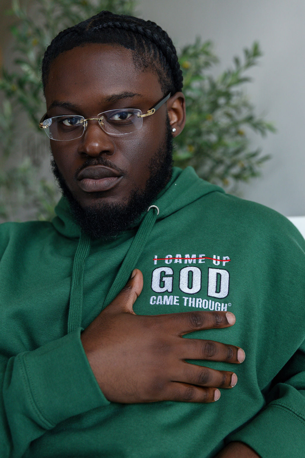 The God Came Through® Embroidered Hoodie (Unisex)