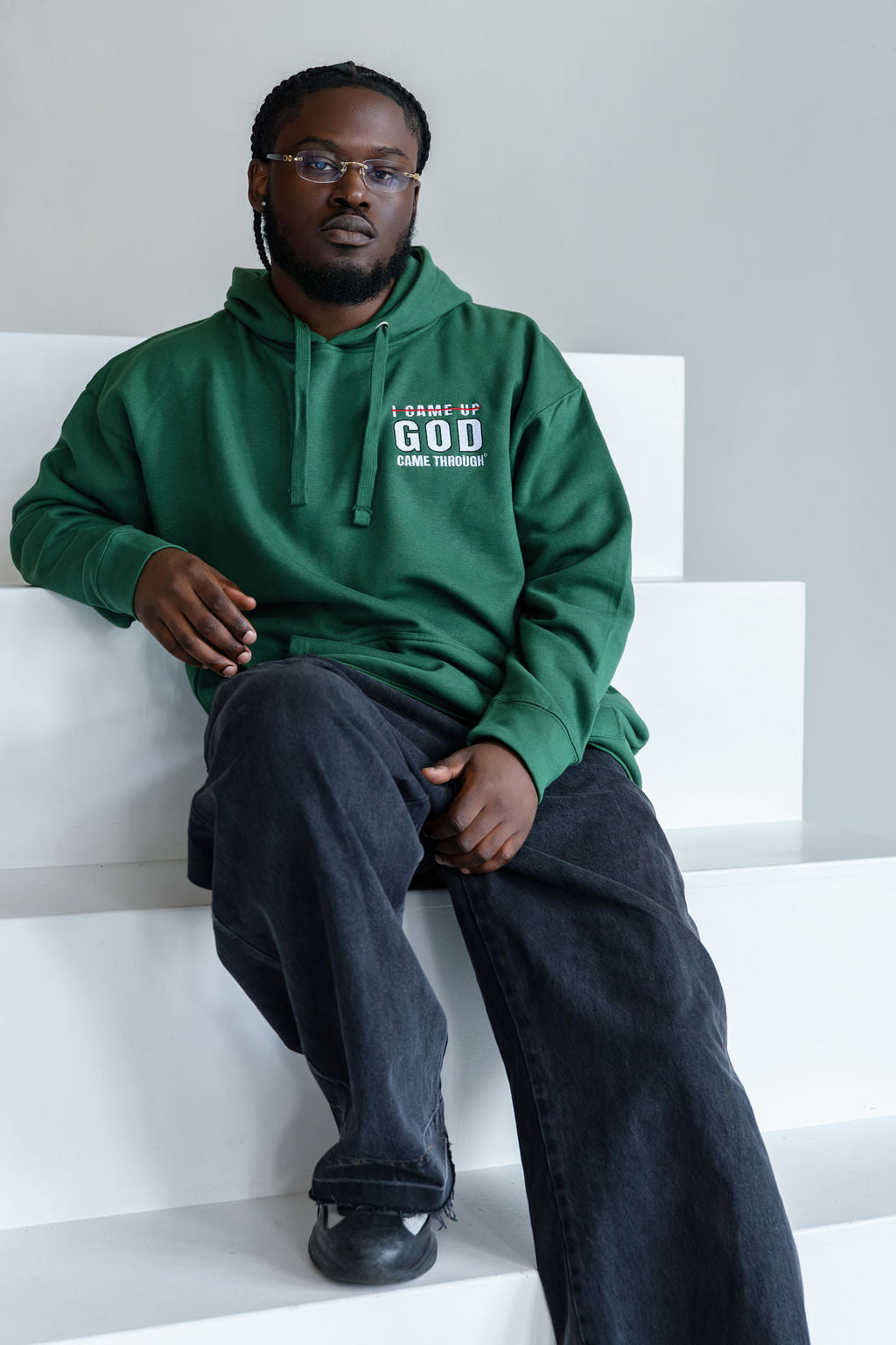 The God Came Through® Embroidered Hoodie (Unisex)